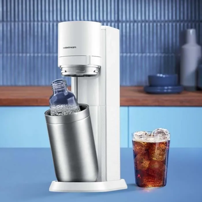 Sodastream DUOBICB - Máquina de Agua con Gas DUO Blanca Pack 4 Botellas (2 decantadores DUO + 2 Fusible LV) 1
