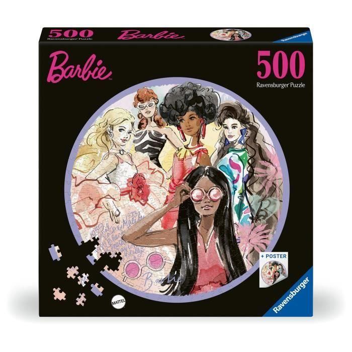Ravensburger RAV1747456896927 - Puzzle redondo 500 piezas: Barbie - El icono de la moda desde 1959 0 Ravensburger RAV1747456896927 - Puzzle redondo 500 piezas: Barbie - El icono de la moda desde 1959 0
