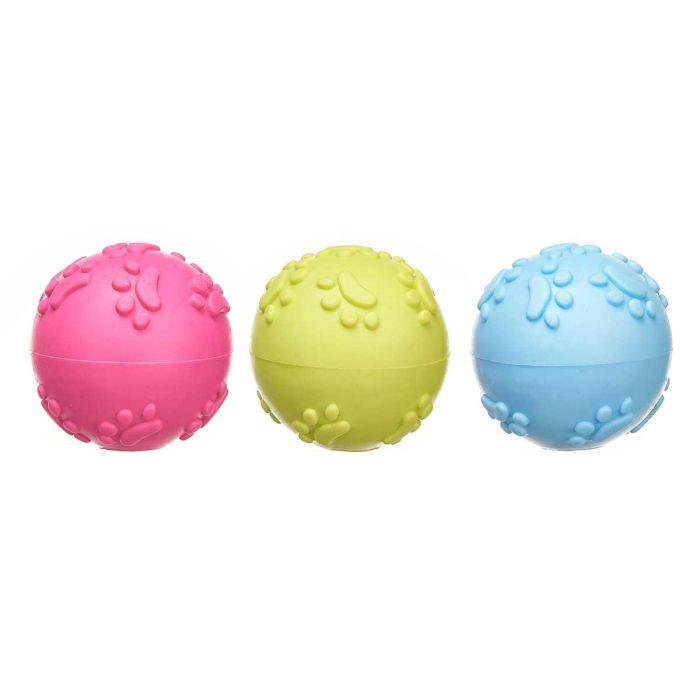 Bola de Silicona Huella Mascow 5.5 cm - Azul, Rosa, Verde (24 Unidades) 1 Bola de Silicona Huella Mascow 5.5 cm - Azul, Rosa, Verde (24 Unidades) 1