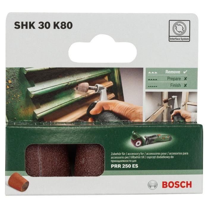 Abrasivo cónico BOSCH PRR 30mm G80 x3 piezas 1