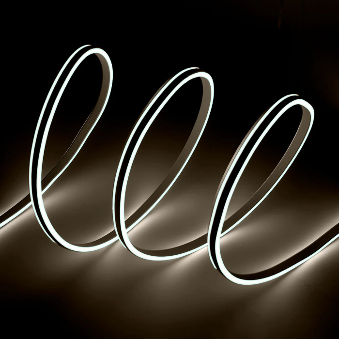 Tira LED Manguera "Neon Flex" 6W 4200K 24V 8x18mm Doble 120xSMD2835 6W/M x1M 40.000H [WR-NS-PVC-8x18D-220-5CM-W] 2