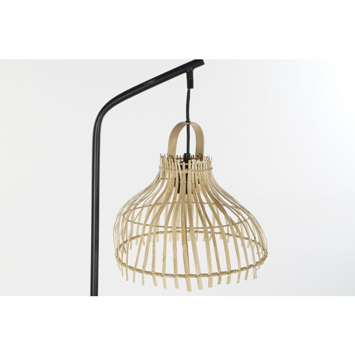 DKD Home Decor Lámpara de Pie Sorine Urban Negra y Marrón de Metal y Ratán con Acabado Natural E27 50W 160 cm Alto 2 DKD Home Decor Lámpara de Pie Sorine Urban Negra y Marrón de Metal y Ratán con Acabado Natural E27 50W 160 cm Alto 2