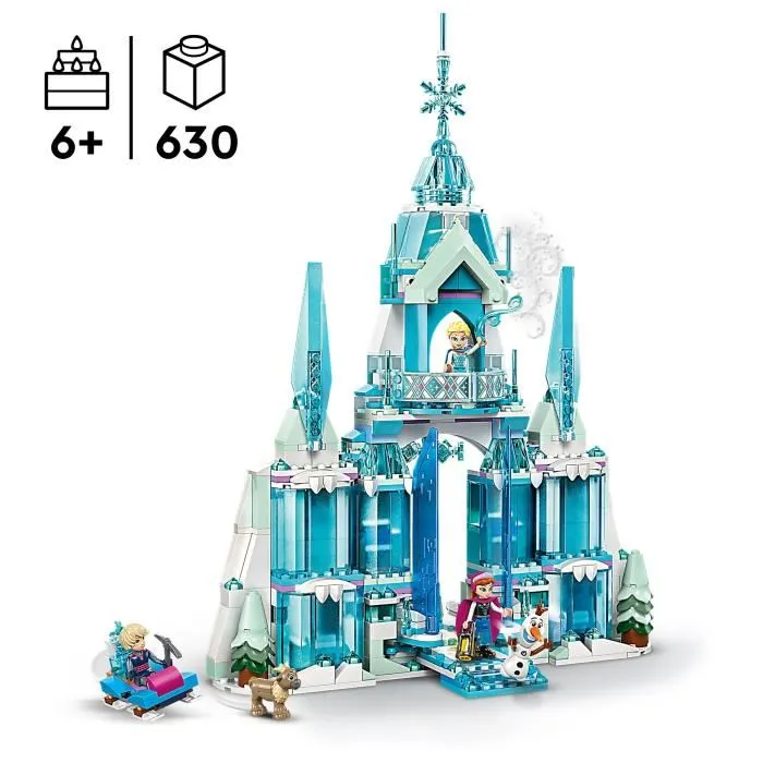 LEGO 43244 Disney Princess Palacio de Hielo de Elsa, Juego de Construcción con 630 Piezas para Niños y Niñas a Partir de 6 Años 1