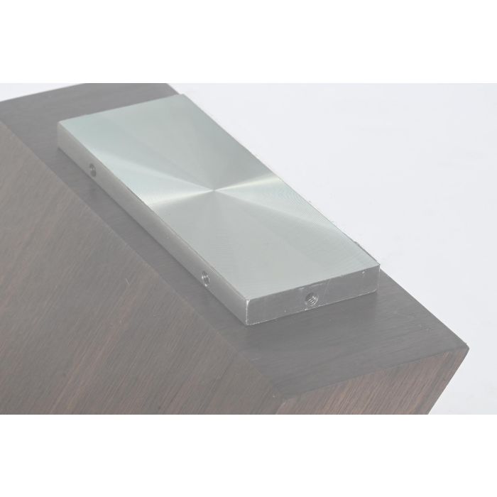 DKD Home Decor Consola Moderna Transparente Marron Oscuro Acero Cristal 120 x 40 x 75 cm 2