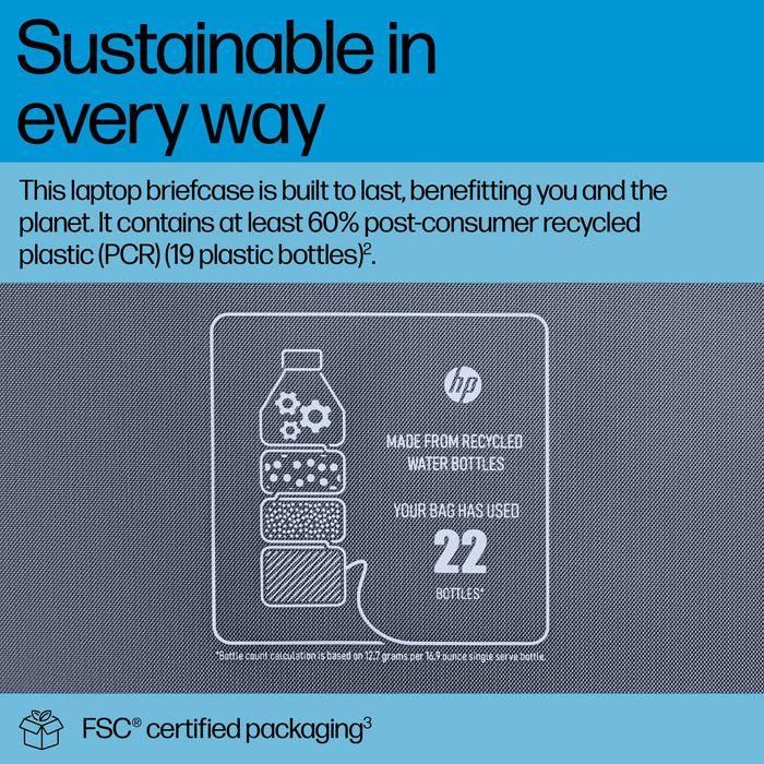 HP Maletín Everyday para Portátil de 16 pulgadas – Protegido y Organizado, Hecho con Materiales Reciclados 4 HP Maletín Everyday para Portátil de 16 pulgadas – Protegido y Organizado, Hecho con Materiales Reciclados 4