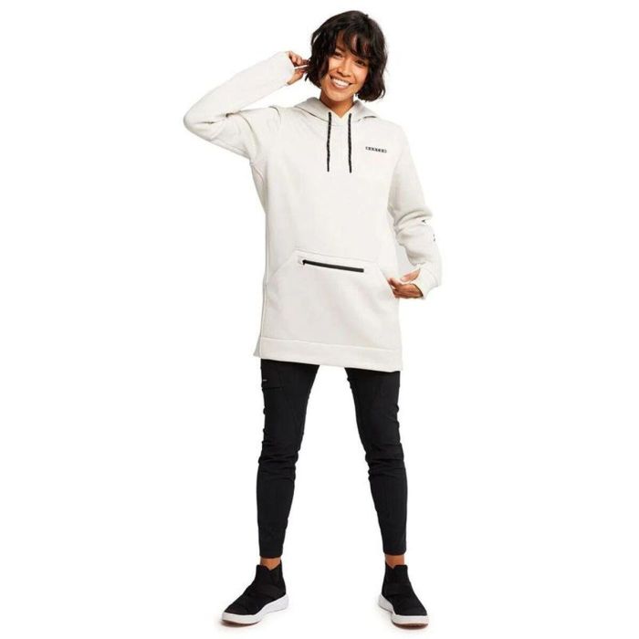 Sudadera sin Capucha Mujer Burton Oak Long Pullover Hoodie Blanco 3