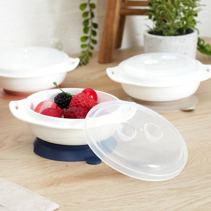 Tom et Zoe Plato Bebé con Ventosa Antideslizante 14.5x12x6cm sin BPA, apto para Microondas 1