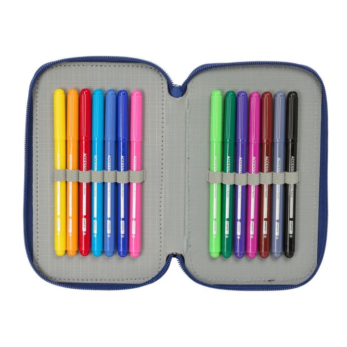 Plumier Triple F.C. Barcelona Azul marino 12,5 x 19,5 x 5,5 cm 37 Piezas 3 Plumier Triple F.C. Barcelona Azul marino 12,5 x 19,5 x 5,5 cm 37 Piezas 3