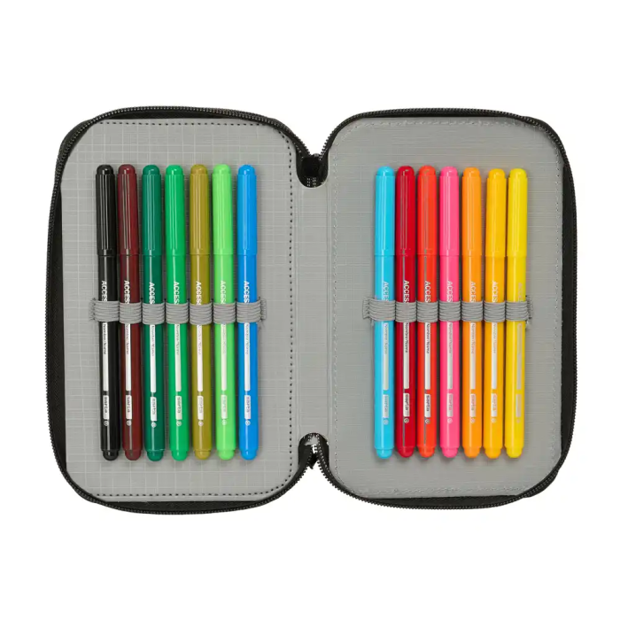 Safta Plumier Escolar Triple Cremallera 37 Piezas Batman 195x125x55 mm 5