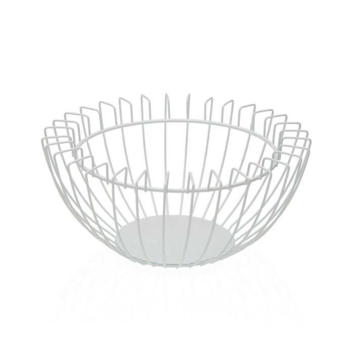 Frutero Versa Blanco Metal Acero 26 x 12 x 26 cm