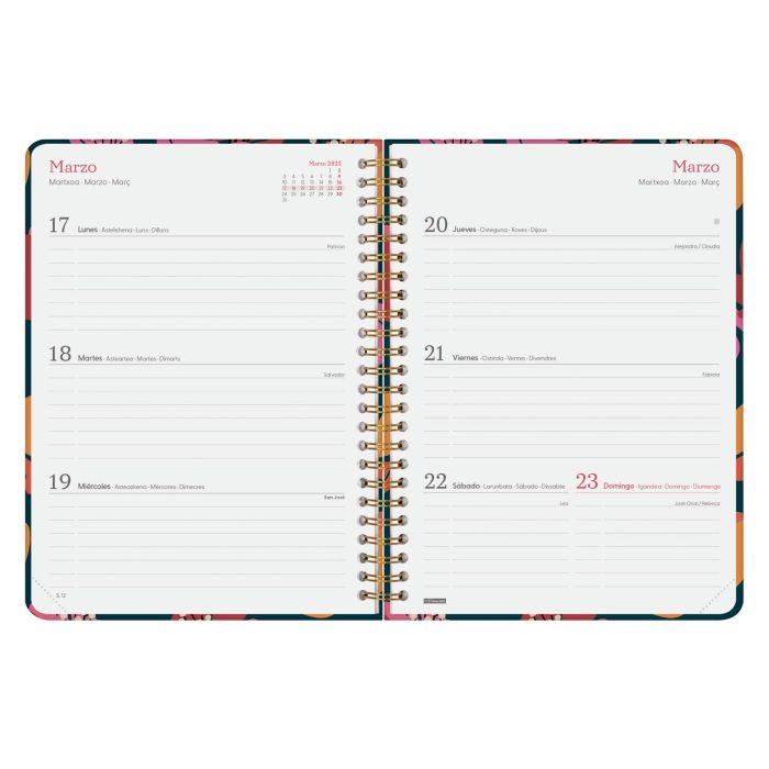 Finocam Agenda Anual You Espiral E10-155x212 mm Svh Tulip 2025 5