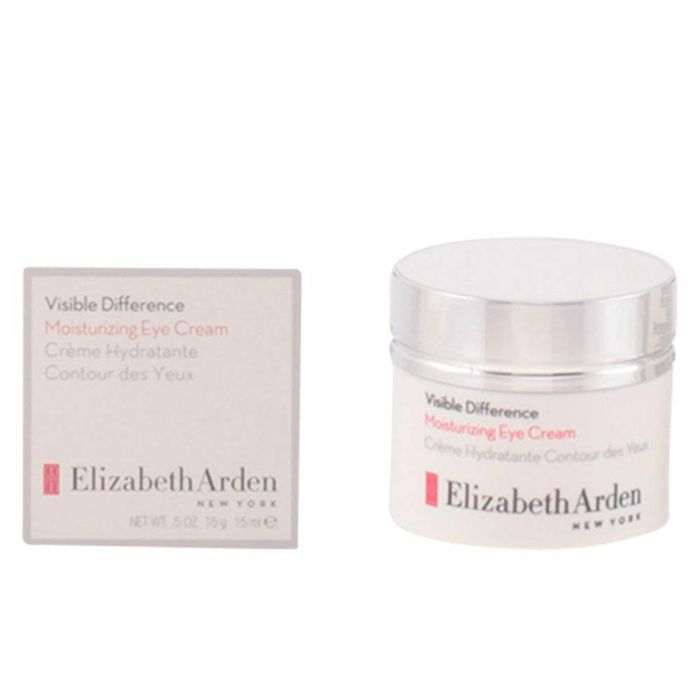 Elizabeth Arden VISIBLE DIFFERENCE Crema Hidratante para Contorno de Ojos, Reduce Ojeras y Bolsas, Hidratación Duradera 15 ml