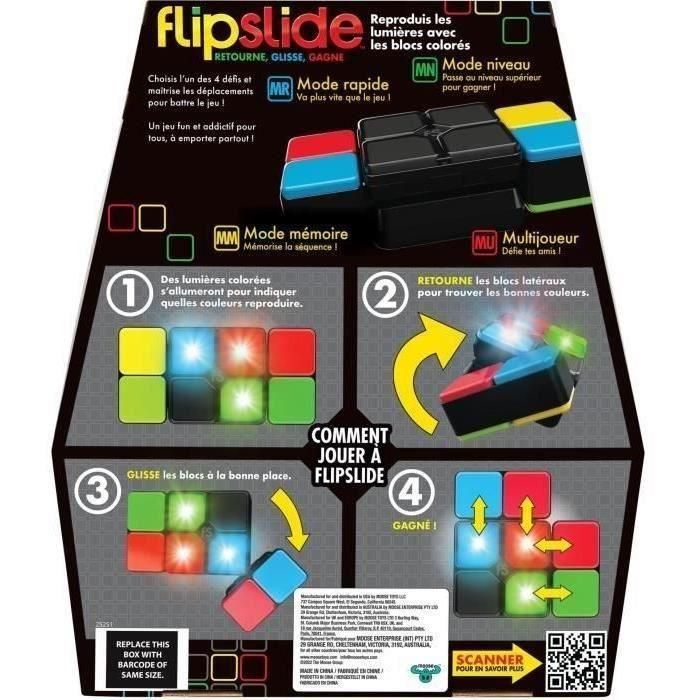 Flipslide - MOOSE TOYS - Juego electrónico de combinación de luces, con pilas incluidas 2 Flipslide - MOOSE TOYS - Juego electrónico de combinación de luces, con pilas incluidas 2