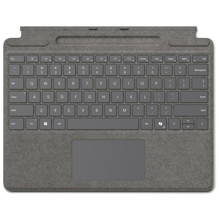 Microsoft Teclado Surface Pro 10/11/FB con Copilot para Surface Pro 8/9/X, QWERTZ Alemán, Alcantara Platino