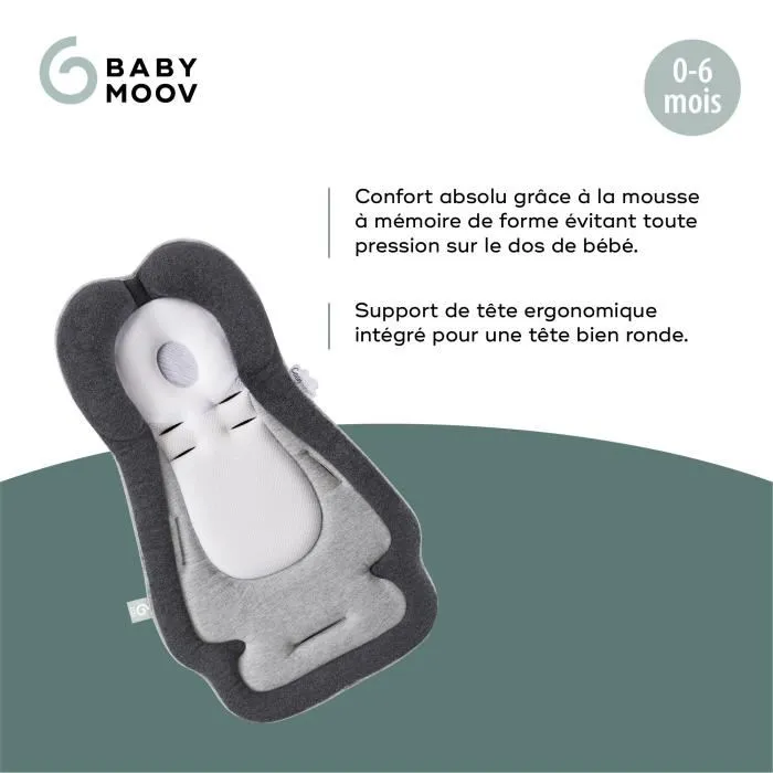 Babymoov Cosymorpho Smokey Reposacabezas Ergonómico para Bebé con Tejido Ultra Suave Transpirable para Cabeza y Espalda 2 Babymoov Cosymorpho Smokey Reposacabezas Ergonómico para Bebé con Tejido Ultra Suave Transpirable para Cabeza y Espalda 2