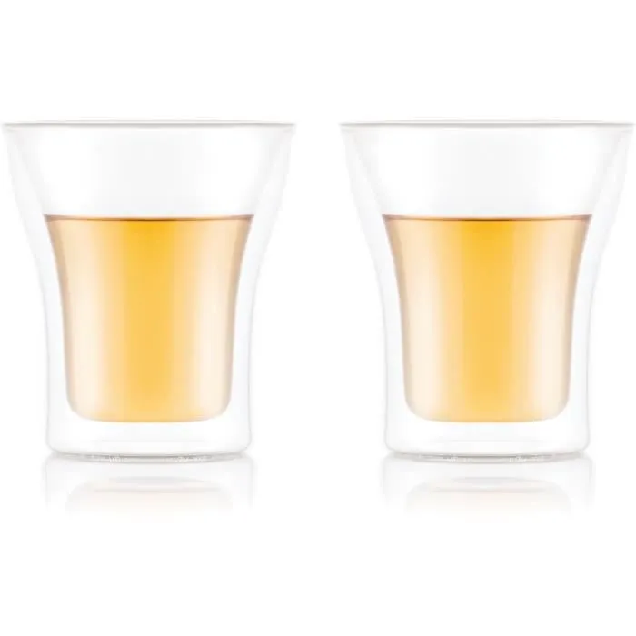 Bodum BOD0727015530215 Juego de 2 Vasos de Doble Pared, Transparente, 0,2 L 1