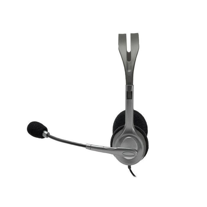Logitech H110 Auriculares Estéreo con Micrófono Flexible giratorio, Conexión Jack 3.5mm para PC, Móvil, Tablet, Diadema Ajustable 1 Logitech H110 Auriculares Estéreo con Micrófono Flexible giratorio, Conexión Jack 3.5mm para PC, Móvil, Tablet, Diadema Ajustable 1
