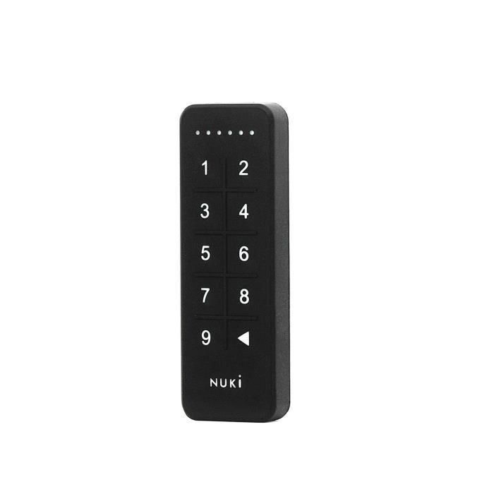 Nuki Teclado de código numérico para control de acceso sin llaves. Crea códigos personalizados para familiares, amigos, invitados – Negro 1