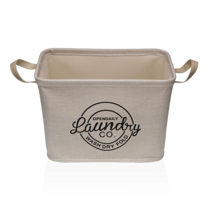 Cesto para la Ropa Sucia Versa Crema Poliéster PVC Metal EVA 38 x 25 x 26 cm 0 Cesto para la Ropa Sucia Versa Crema Poliéster PVC Metal EVA 38 x 25 x 26 cm 0