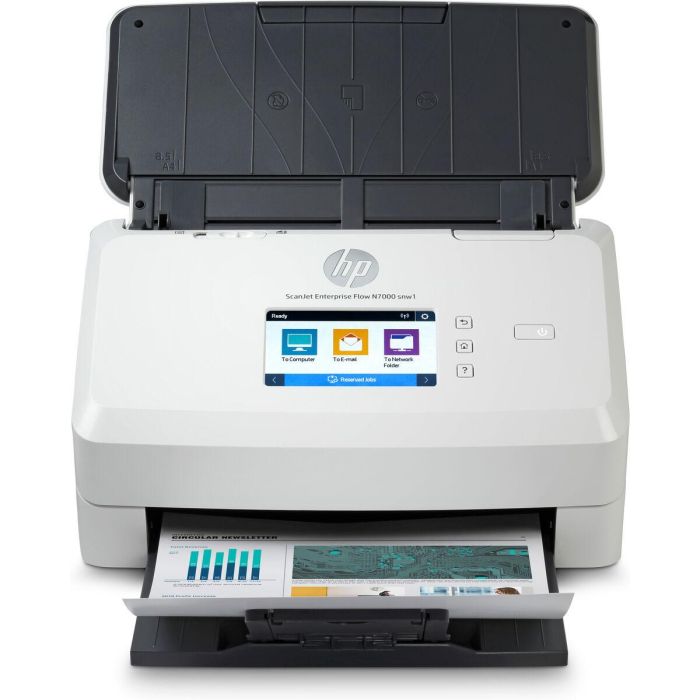 HP Scanjet Enterprise Flow N7000 - Escáner de documentos con resolución 600x600 DPI, alimentador automático de 80 hojas, Wi-Fi, USB 3.2 Gen 1 HP Scanjet Enterprise Flow N7000 - Escáner de documentos con resolución 600x600 DPI, alimentador automático de 80 hojas, Wi-Fi, USB 3.2 Gen 1