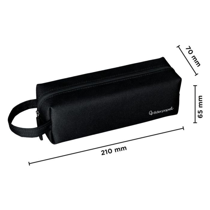 Estuche Portatodo Liderpapel Classic Rectangular Con Asa 210x70 mm Negro 1