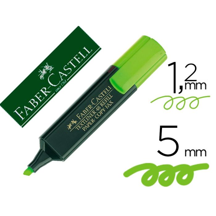 Rotulador Faber Fluorescente 48-63 Verde 10 unidades