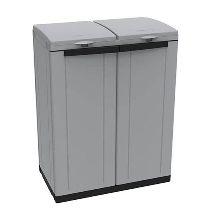 Ecoline Armario reciclaje 2 puertas 68 x 39 x 88,7 cm gris