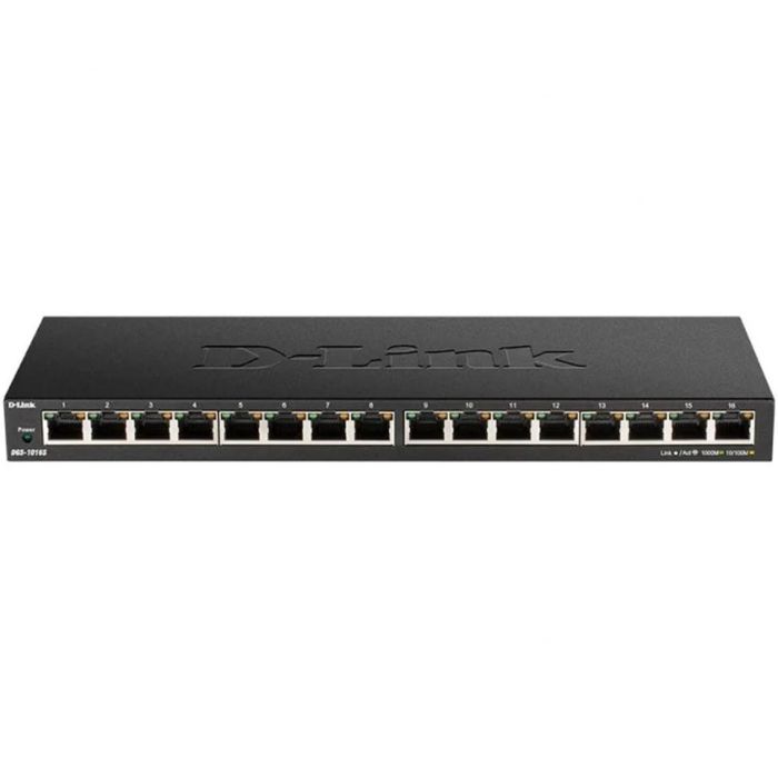 D-Link DGS-1016S/E Switch Gigabit Ethernet 16 Puertos RJ-45 Plug & Play, sin gestión, silencioso, para escritorio o pared D-Link DGS-1016S/E Switch Gigabit Ethernet 16 Puertos RJ-45 Plug & Play, sin gestión, silencioso, para escritorio o pared