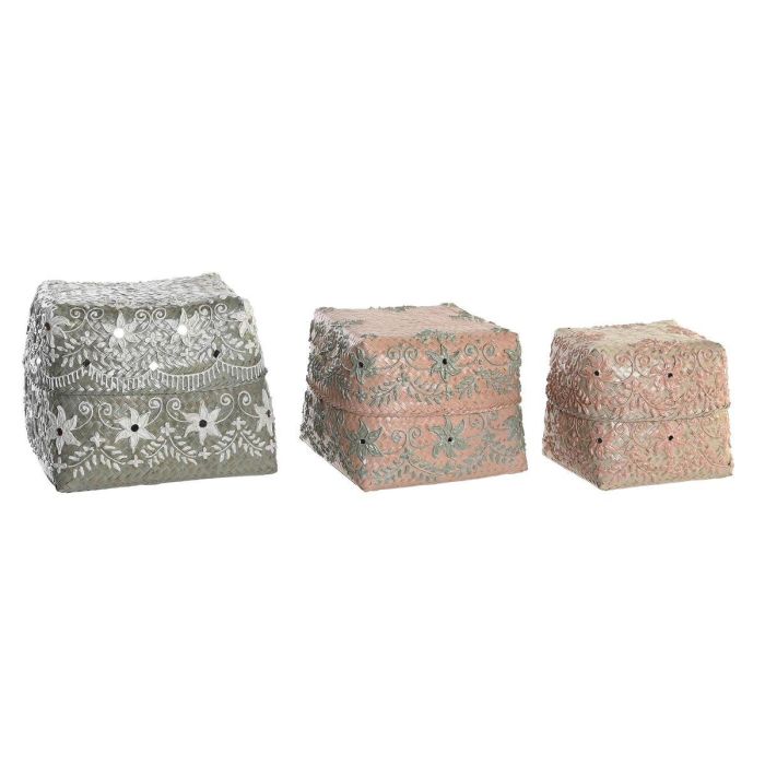 Juego de Cestas DKD Home Decor Multicolor Bambú Boho 27 x 27 x 23 cm Juego de Cestas DKD Home Decor Multicolor Bambú Boho 27 x 27 x 23 cm