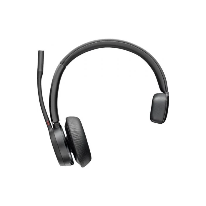 Poly Voyager 4310 Auricular Inalámbrico con Micrófono, Adaptador BT700 y Base de Carga, Bluetooth, Negro