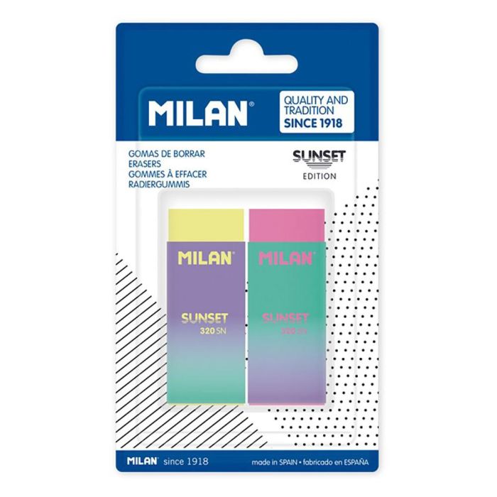 Milán Gomas de borrar nata 320 edición sunset, blister 2 uds - Amarillo / rosa 0 Milán Gomas de borrar nata 320 edición sunset, blister 2 uds - Amarillo / rosa 0