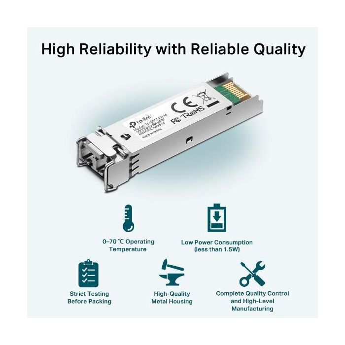Omada Módulo SFP MiniGBIC Gigabit Multi-Modo 1.25Gbps LC/UPC 850nm hasta 550m 2 Omada Módulo SFP MiniGBIC Gigabit Multi-Modo 1.25Gbps LC/UPC 850nm hasta 550m 2