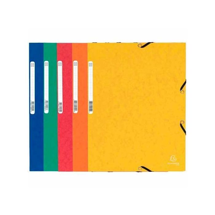 Exacompta Carpeta Cartón Lustrado 355 gr Tres Solapas Gomas A4 Surtido -10U- Exacompta Carpeta Cartón Lustrado 355 gr Tres Solapas Gomas A4 Surtido -10U-