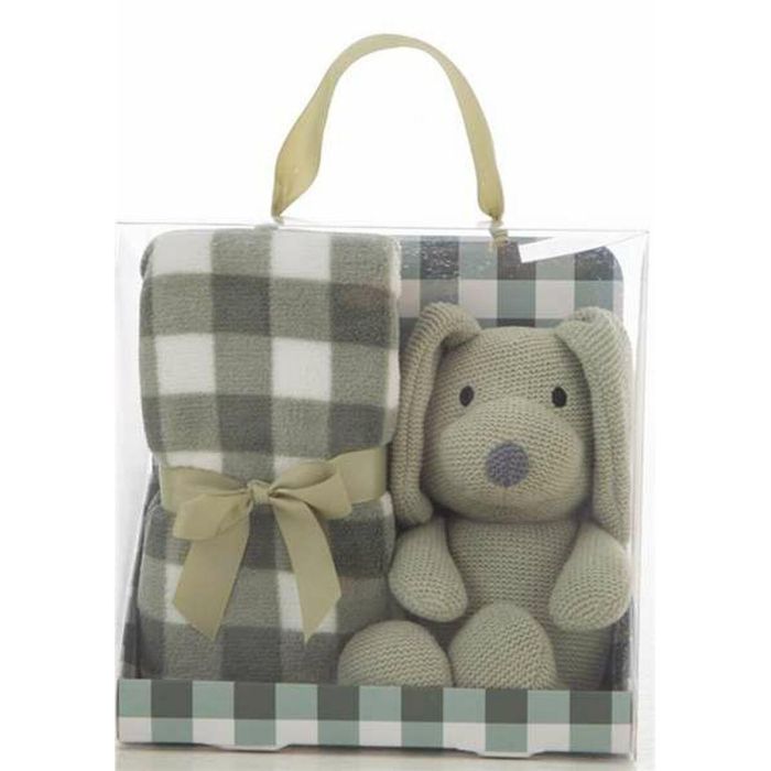 Peluche perro 26 cm con manta a cuadros 90x75 cm - modelos surtidos 1 Peluche perro 26 cm con manta a cuadros 90x75 cm - modelos surtidos 1