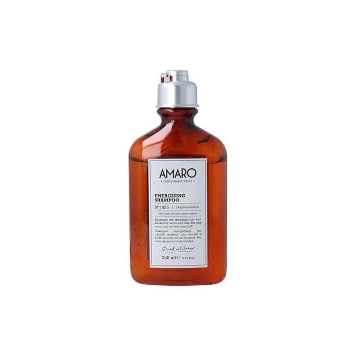 Farmavita AMARO nº1925 Champú Energizante Purificante Fórmula Original para Hombre, Cabello Débil y Graso, Anticaída, 250 ml