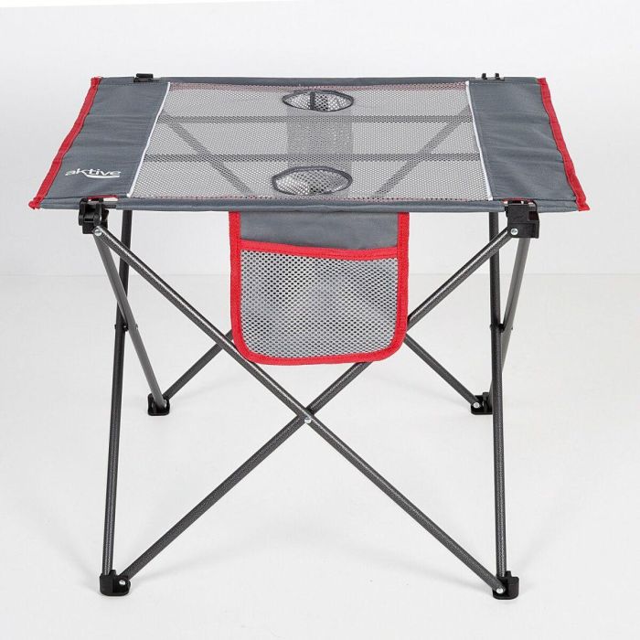 Mesa Plegable Aktive Camping Gris 62 x 50 x 50 cm (2 Unidades) 5