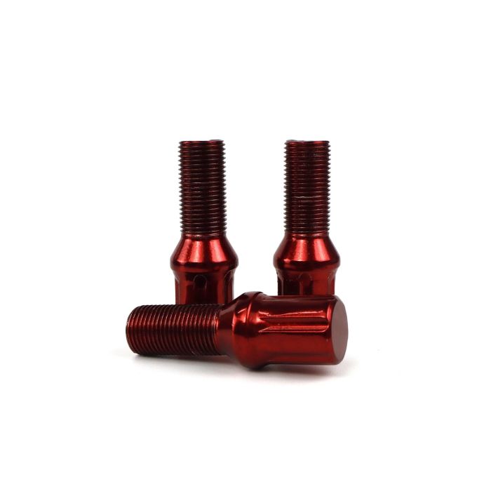 Omp Juego 20 Tornillos Acero M14x1.25 Llave 17-19 Largo 27mm Rojo OMPS09951406 4