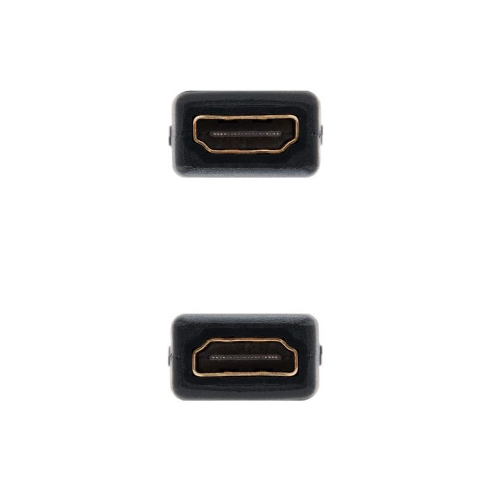 Nanocable 10.15.1200 Adaptador Acoplador HDMI Hembra a Hembra Oro 24K WQXGA 2560x1600 120Hz Dolby True-HD Negro 3