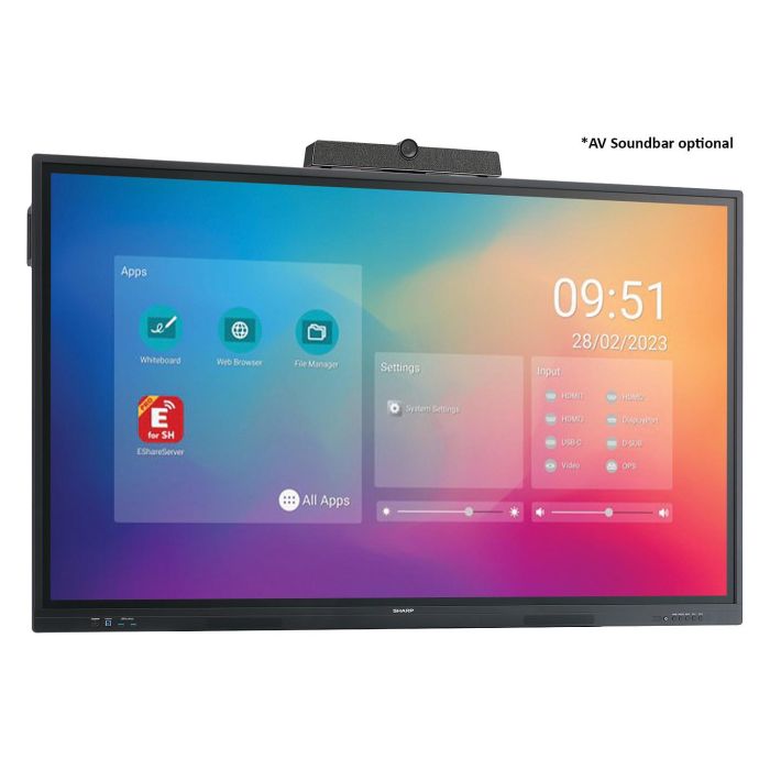 Sharp PN-LC652 Digital Signage Touch Display 165,1 cm (65") 4K Ultra HD IPS 3840 x 2160 1