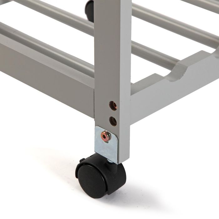 Carro C/ Ruedas 2 Cestas Gris Versa 37X76CM 4 Carro C/ Ruedas 2 Cestas Gris Versa 37X76CM 4
