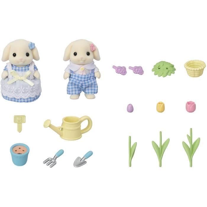 Muñeco - SYLVANIAN FAMILIES - Hermano y hermana Conejo Aries - Jardinería - Articulado - Multicolor 4 Muñeco - SYLVANIAN FAMILIES - Hermano y hermana Conejo Aries - Jardinería - Articulado - Multicolor 4