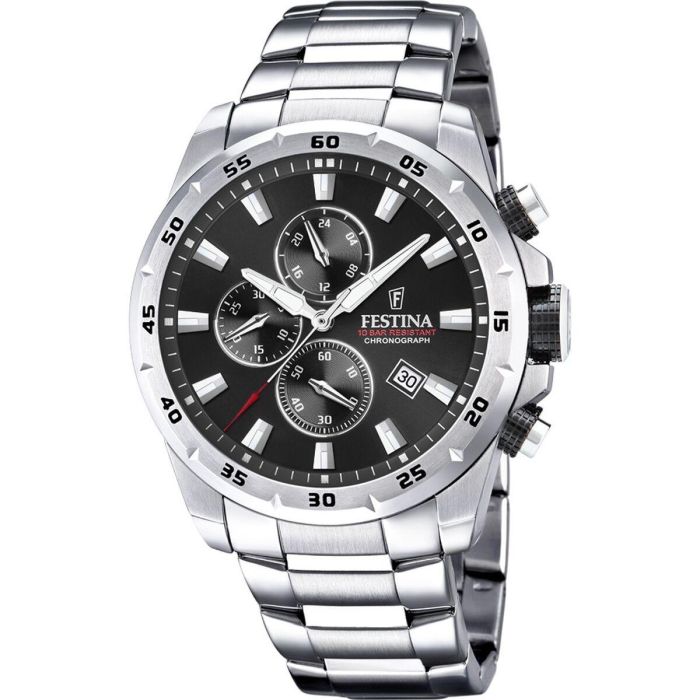 Reloj Hombre Festina F20463/4 Negro Plateado Reloj Hombre Festina F20463/4 Negro Plateado