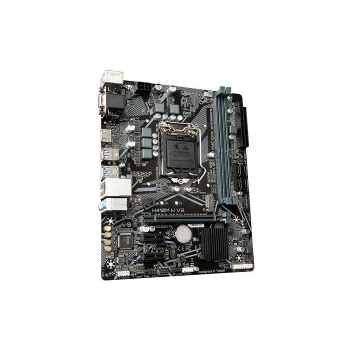 Gigabyte H410M H V2 G10 Placa Base Intel H410 LGA 1200 micro ATX para PC, compatible con procesadores Celeron, Core i3/i5/i7/i9 y Pentium 3