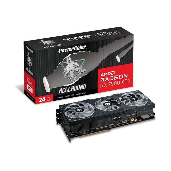 PowerColor RX 7900 XTX 24G-L/OC Radeon Hellhound OC 24GB GDDR6 Triple Ventilador PCI Express 4.0 Gaming 8