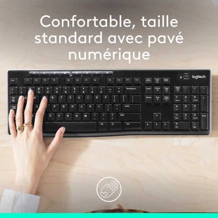 Teclado Logitech K270 Wireless Frances 1 Teclado Logitech K270 Wireless Frances 1