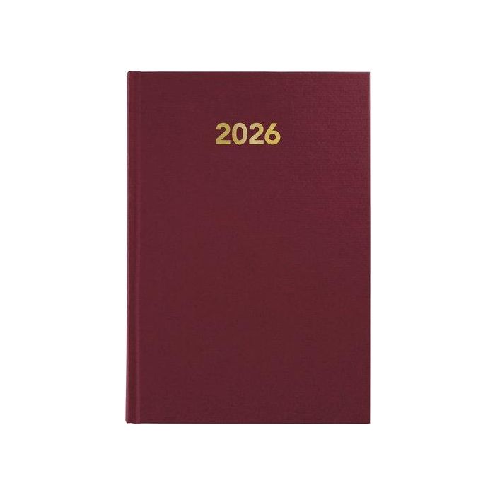 Agenda Anual (2026) Grafoplas Baviera Cosida Tapa Extradura A5 210X145 D/P Granate