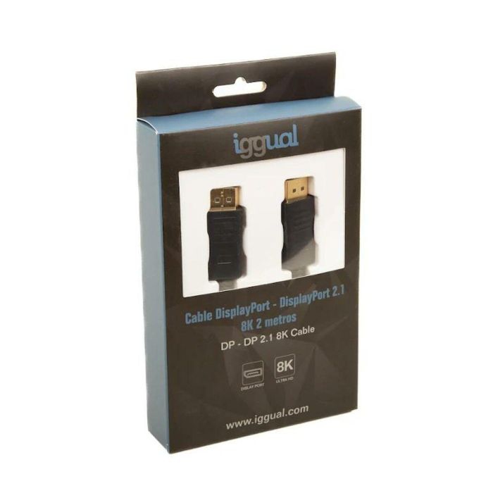 Cable DisplayPort iggual IGG318362 2 m Negro 8K Ultra HD 1 Cable DisplayPort iggual IGG318362 2 m Negro 8K Ultra HD 1