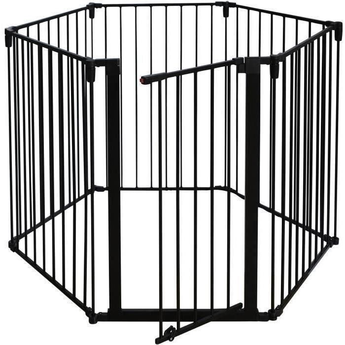 Barrera cortafuegos para chimenea o estufa de leña de 6 lados - 360 cm - Negro - NORDLINGER PRO 1 Barrera cortafuegos para chimenea o estufa de leña de 6 lados - 360 cm - Negro - NORDLINGER PRO 1