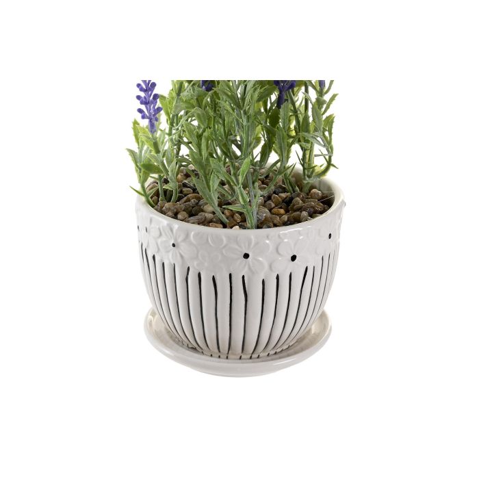 DKD Home Decor Planta Shabby Lila Blanco Cerámica/PE 11 x 28 x 11 cm (6 Unidades) 2