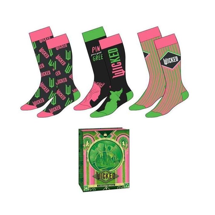 CERDÁ Set 3 Calcetines Wicked Adulto Talla 36/43 Algodón Poliamida Elastano 0 CERDÁ Set 3 Calcetines Wicked Adulto Talla 36/43 Algodón Poliamida Elastano 0